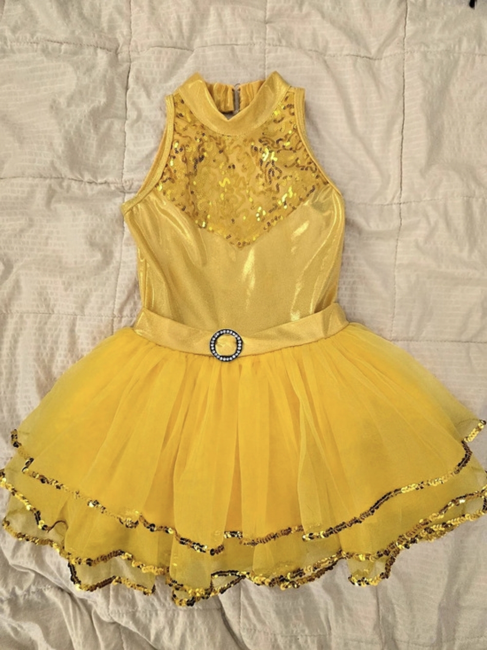 Revolution Dancewear Girls Yellow Tulle Dress Like New